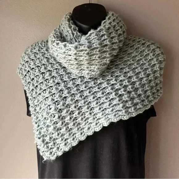 Soft Knit Infinity Scarf~ Versatile ~ Seafoam Green~ Asymmetrical - Picture 1 of 7